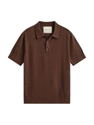 Koszulka polo Gant brązowy