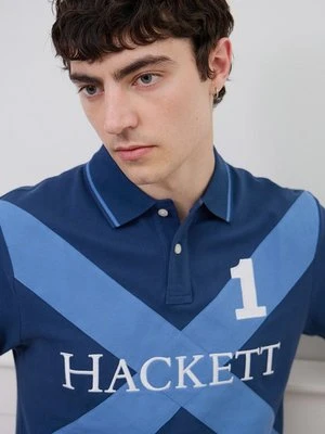 Koszulka polo Hackett London niebieski