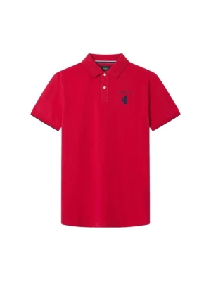 Koszulka polo Hackett London czerwony