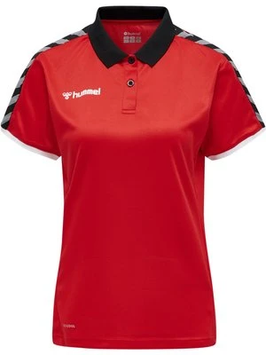 Koszulka polo Hummel ciemnoczerwony