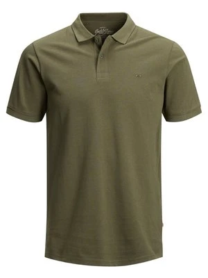 Koszulka polo Jack&Jones ciemnozielony