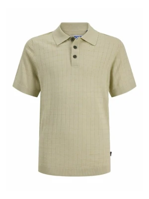 Koszulka polo Jack & Jones Kids beżowy melanż