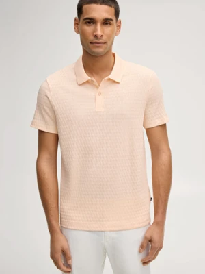 Koszulka polo Jorge w kolorze morelowym z fakturą Joop