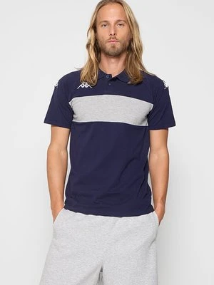 Koszulka polo Kappa błękit królewski melanż