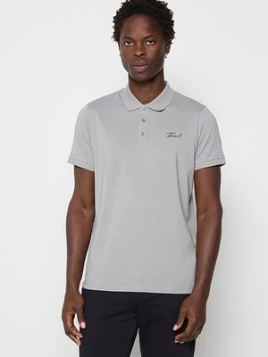 Koszulka polo KARL LAGERFELD szary