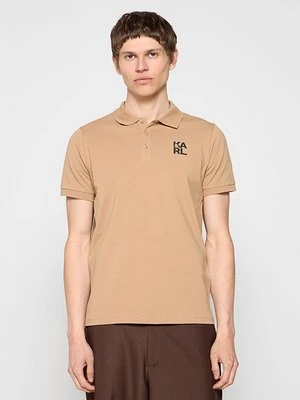 Koszulka polo KARL LAGERFELD piaskowy
