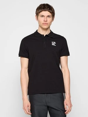 Koszulka polo KARL LAGERFELD antracytowy melanż