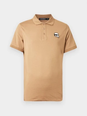 Koszulka polo KARL LAGERFELD wielbłądzi