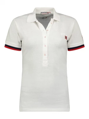 Geographical Norway Koszulka polo "Kerig" w kolorze białym rozmiar: XL