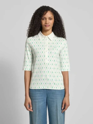 Koszulka polo krój slim fit z aplikacją z logo Marc Cain