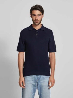 Koszulka polo kroju regular fit z fakturowanym wzorem model ‘COOPER’ Jack & Jones Premium