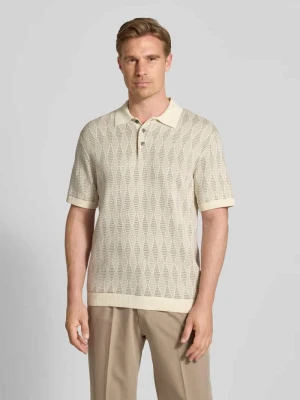 Koszulka polo kroju regular fit z fakturowanym wzorem model ‘JUDE’ Jack & Jones Premium