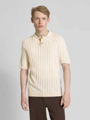 Koszulka polo kroju regular fit z fakturowanym wzorem model ‘KENT LIFE’ Only & Sons