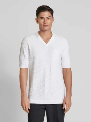 Koszulka polo kroju regular fit z fakturowanym wzorem model ‘Spato’ HUGO