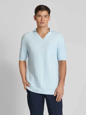 Koszulka polo kroju regular fit z fakturowanym wzorem model ‘Spato’ HUGO