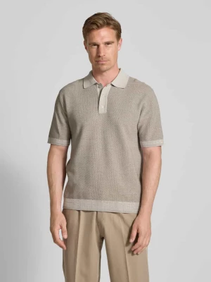 Zdjęcie produktu Koszulka polo kroju regular fit z fakturowanym wzorem model ‘TAMIAN’ drykorn