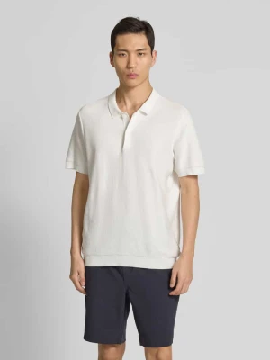 Koszulka polo kroju relaxed fit z fakturowanym wzorem model ‘EDWARD’ casual friday