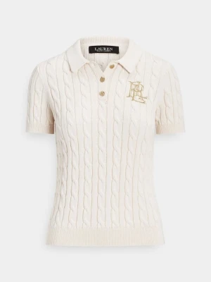 Koszulka polo Lauren Ralph Lauren mleczny