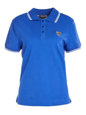Koszulka polo LOVE MOSCHINO granatowy