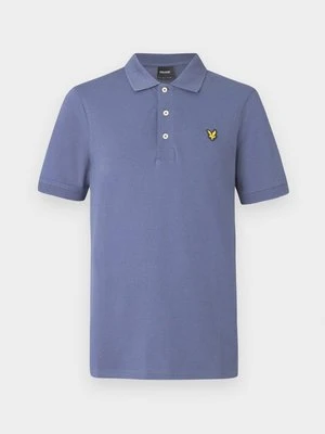 Koszulka polo Lyle & Scott ciemnoliliowy