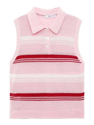 Koszulka polo Mango różowy