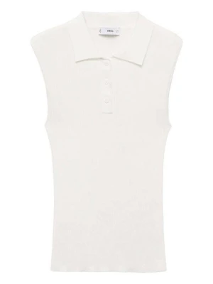 Koszulka polo Mango biały