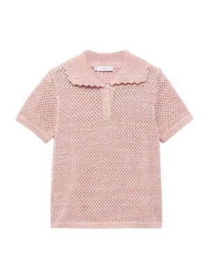 Koszulka polo Mango jasnoróżowy