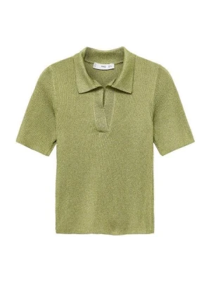 Koszulka polo Mango jasnozielony