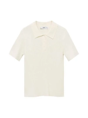Koszulka polo Mango mleczny