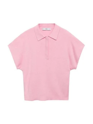 Koszulka polo Mango różowy
