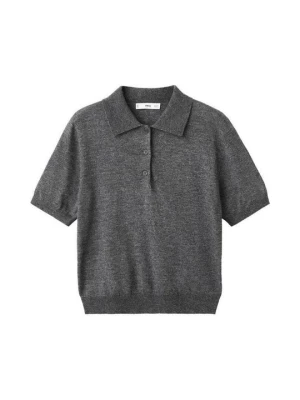 Koszulka polo Mango szary