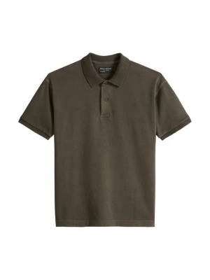 Koszulka polo Marc O'Polo ciemnobrązowy