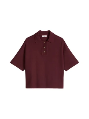 Koszulka polo Marc O'Polo ciemnoczerwony