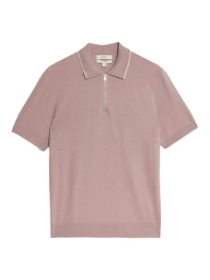 Koszulka polo Marks & Spencer brązowy melanż