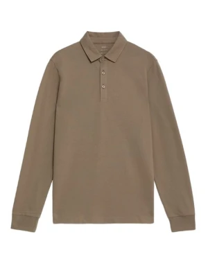 Koszulka polo Marks & Spencer ciemnoszary melanż