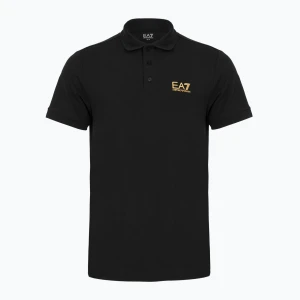 Koszulka polo męska EA7 Emporio Armani Core Identity Polo black/gold logo