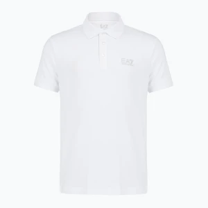 Koszulka polo męska EA7 Emporio Armani Core Identity Polo white/silver logo