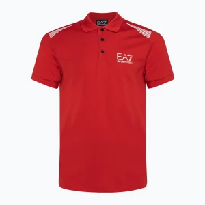 Koszulka polo męska EA7 Emporio Armani Train 7 Lines salsa