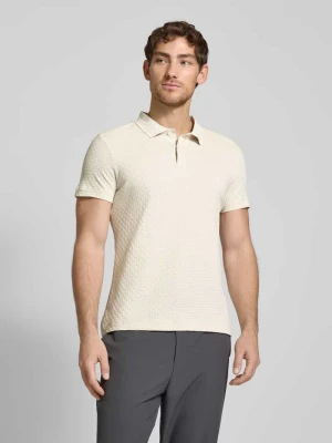 Koszulka polo męska JOOP! Collection;Czysta bawełna;Krój regular fit;Model ‘Bradley’;Kołnierzyk polo;Krótka listwa guzikowa;Fakturowany wzór;Długość tyłu w rozm