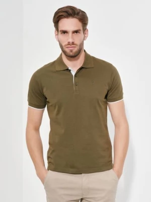 Koszulka polo męska w kolorze khaki OCHNIK