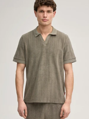 Koszulka polo Mohala w kolorze khaki w paski Joop