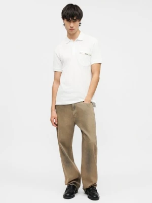 Koszulka polo MOSCHINO biały