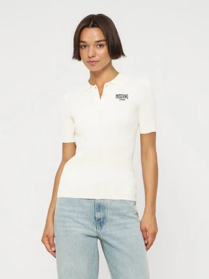 Koszulka polo MOSCHINO mleczny