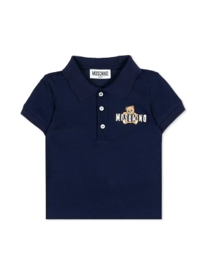 Koszulka polo MOSCHINO niebieski