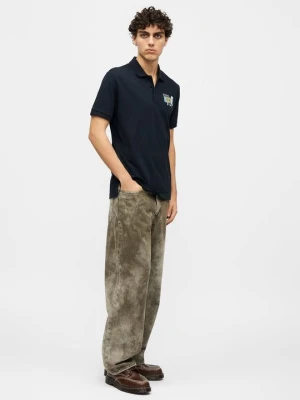 Koszulka polo MOSCHINO niebieski