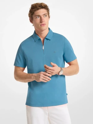 Koszulka polo na zamek z piki z mieszanki bawełny Michael Kors