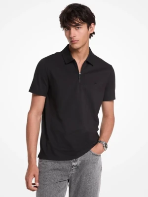 Koszulka polo na zamek z piki z mieszanki bawełny Michael Kors CZARNY (Czarny)