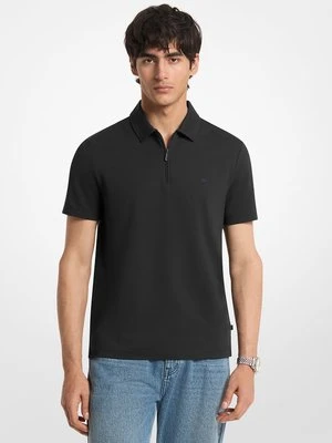 Koszulka polo na zamek z piki z mieszanki bawełny Michael Kors Mens