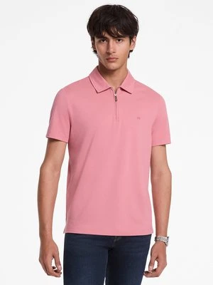 Koszulka polo na zamek z piki z mieszanki bawełny Michael Kors Mens