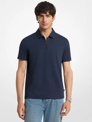Koszulka polo na zamek z piki z mieszanki bawełny Michael Kors Mens